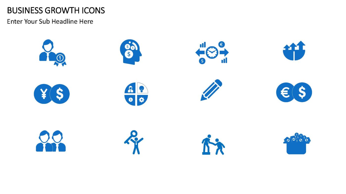 Business Growth Icons - Vorlage für Powerpoint – Bild 4