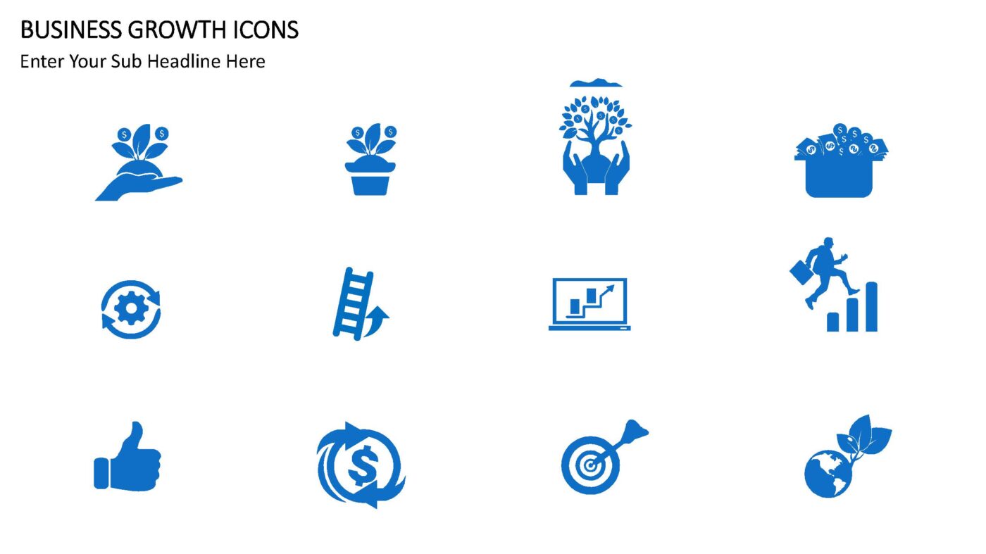 Business Growth Icons - Vorlage für Powerpoint – Bild 6