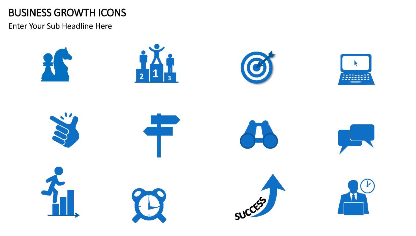 Business Growth Icons - Vorlage für Powerpoint – Bild 7