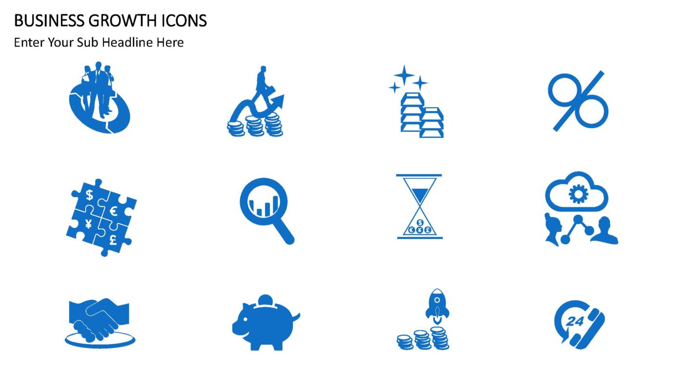 Business Growth Icons - Vorlage für Powerpoint – Bild 8
