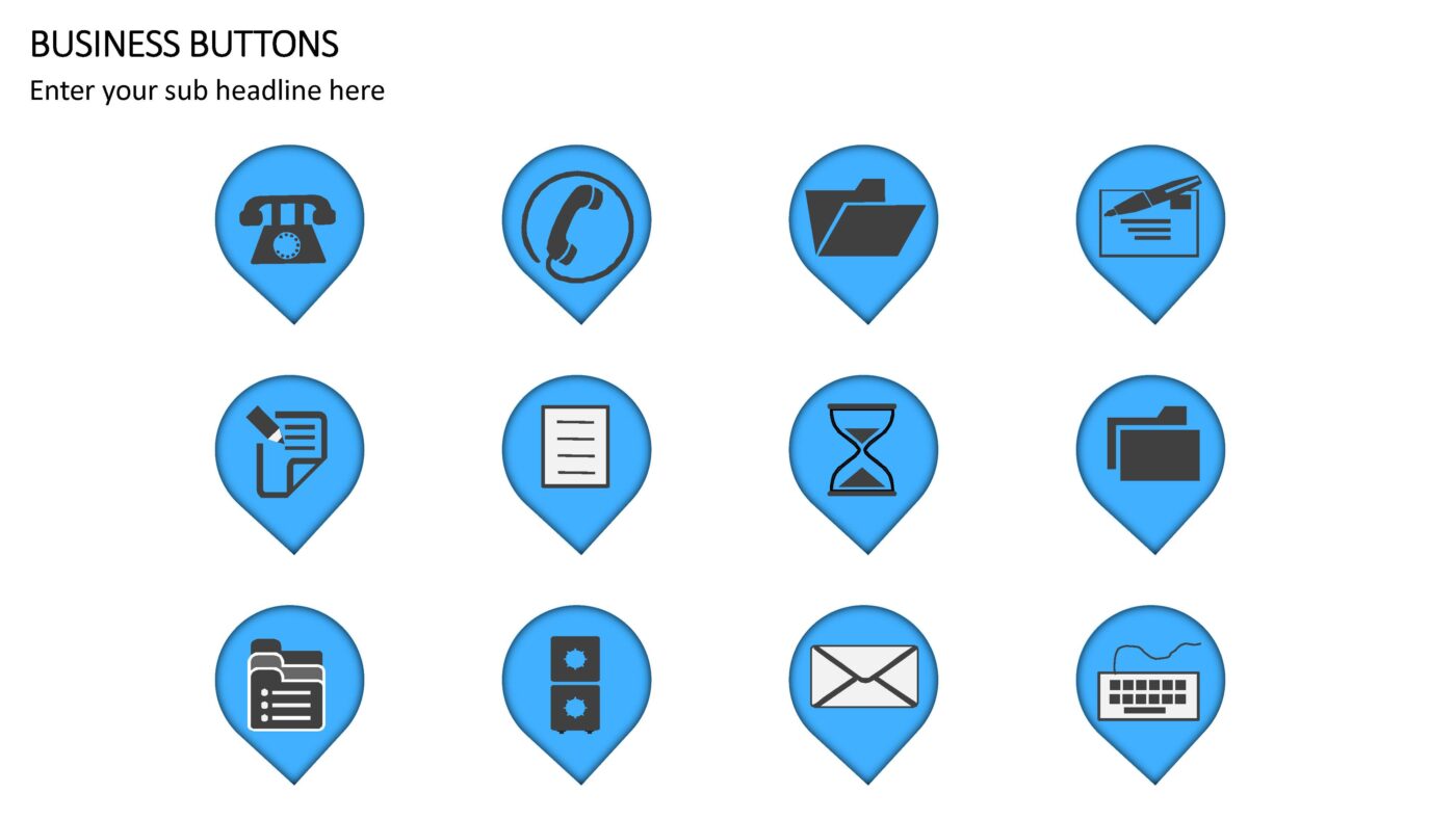 Business Buttons Icons - Vorlage für Powerpoint – Bild 5