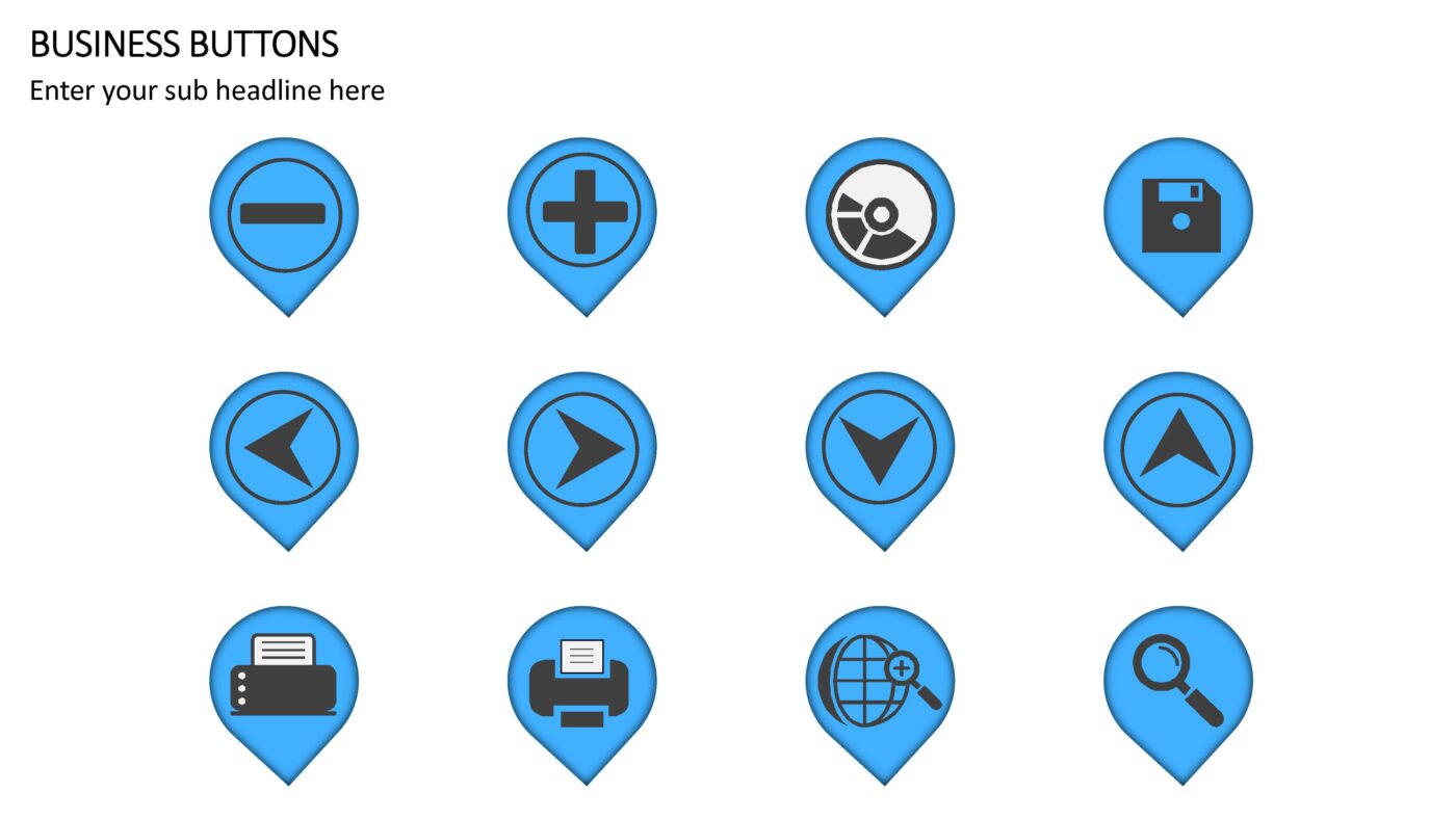 Business Buttons Icons - Vorlage für Powerpoint – Bild 6