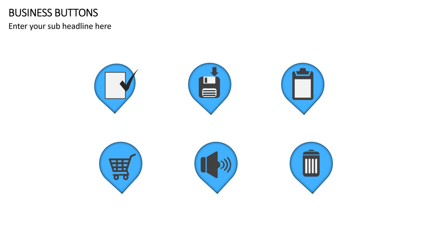 Business Buttons Icons - Vorlage für Powerpoint – Bild 2