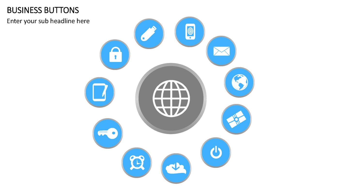Business Buttons Icons - Vorlage für Powerpoint – Bild 3