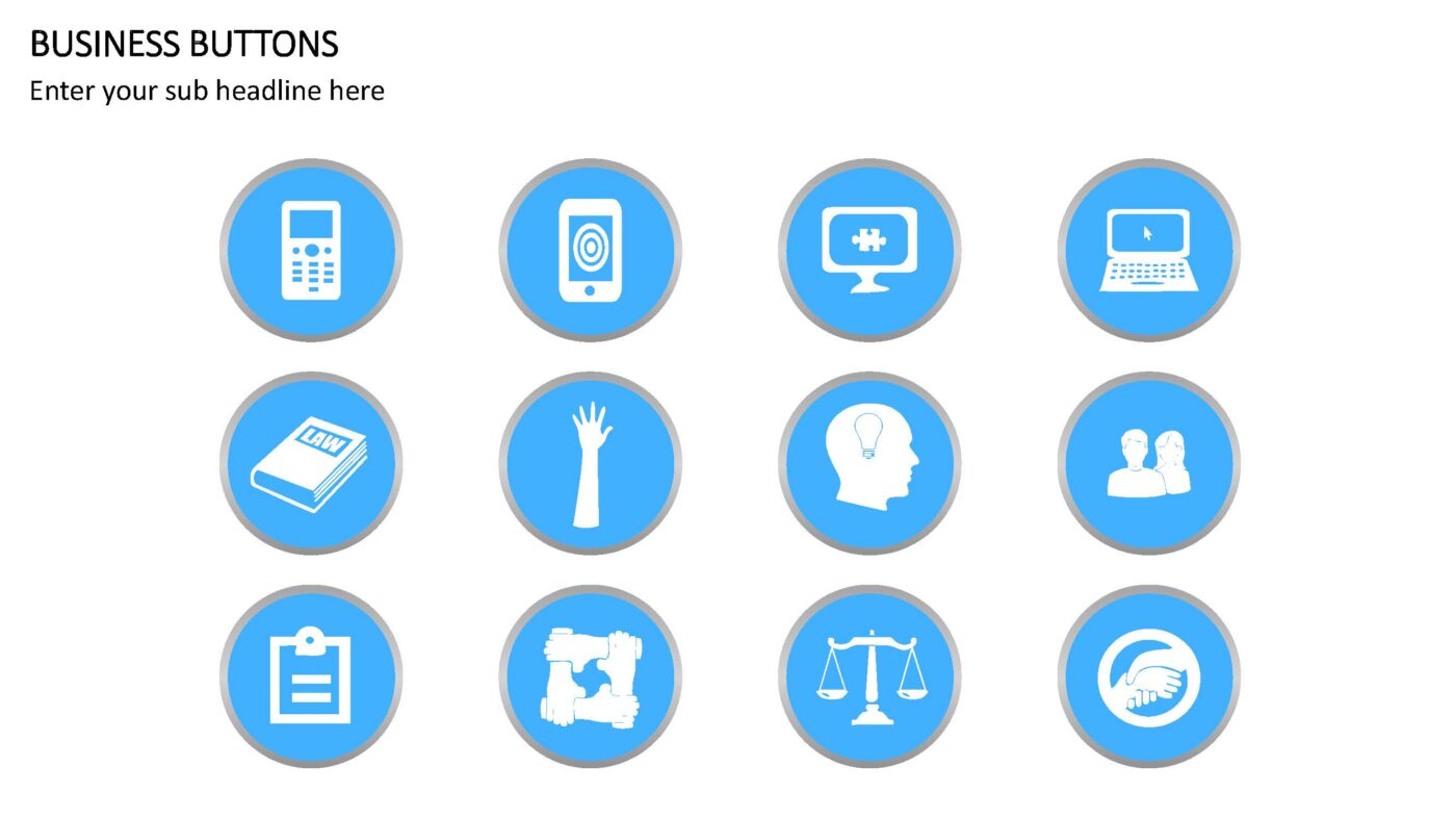 Business Buttons Icons - Vorlage für Powerpoint – Bild 4