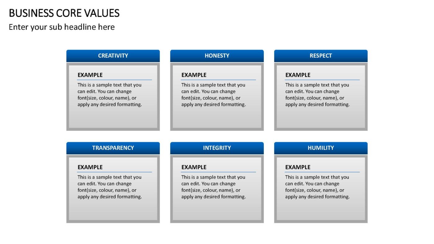 Business Core Values Vorlage für Powerpoint – Bild 8