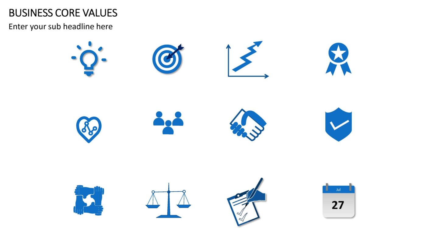 Business Core Values Vorlage für Powerpoint – Bild 11