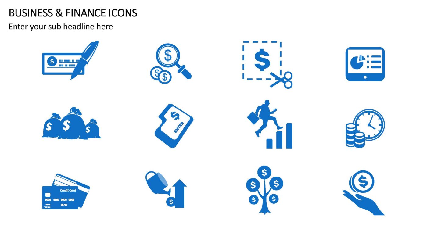 Business & Finance Icons - Vorlage für Powerpoint – Bild 2