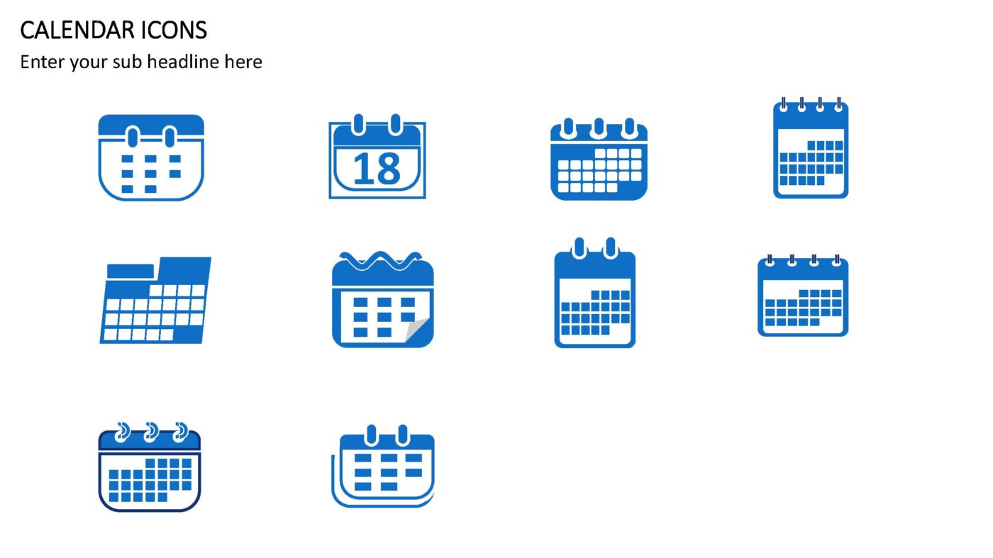 Calendar Icons - Vorlage für Powerpoint – Bild 2