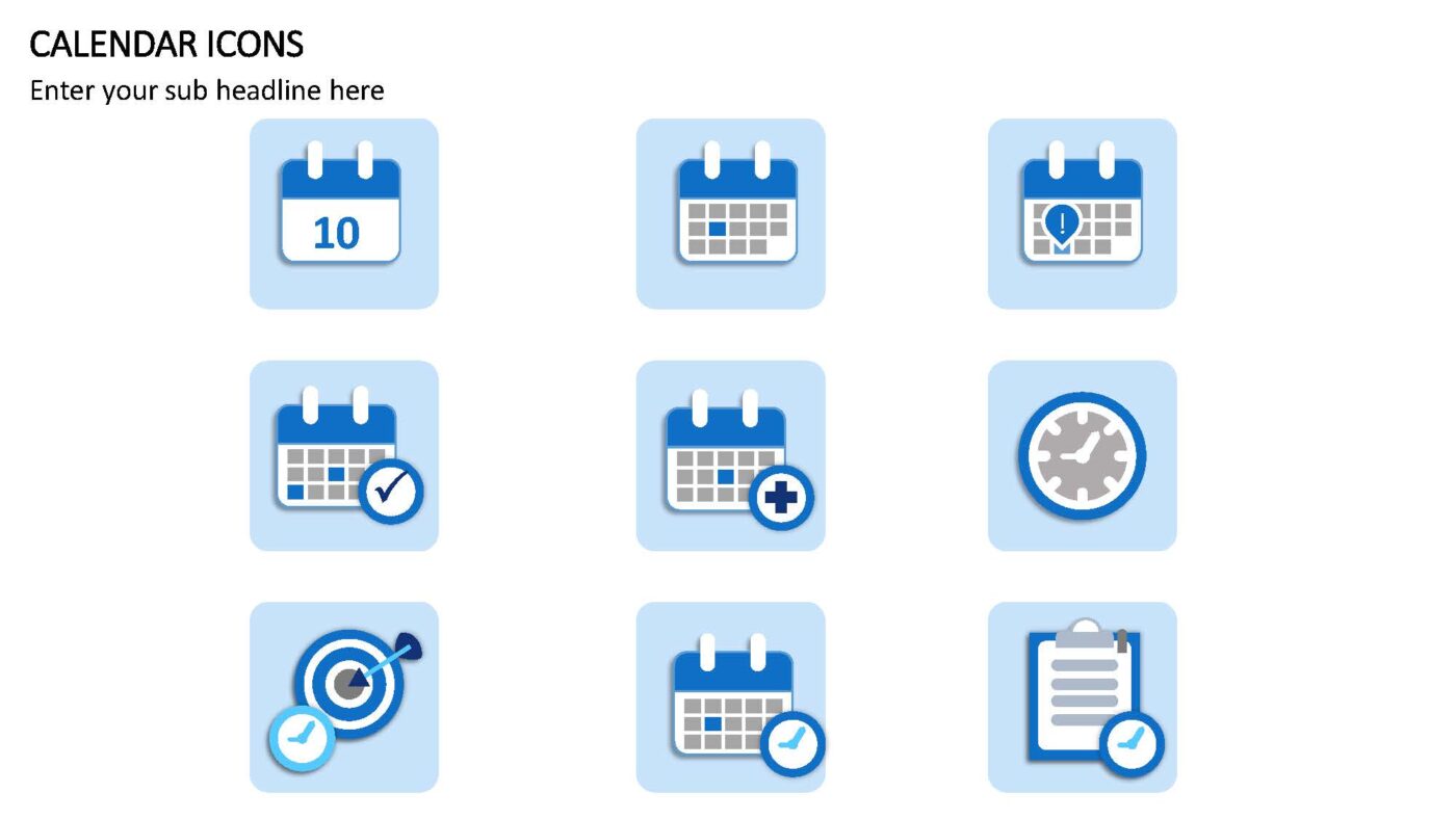 Calendar Icons - Vorlage für Powerpoint – Bild 5