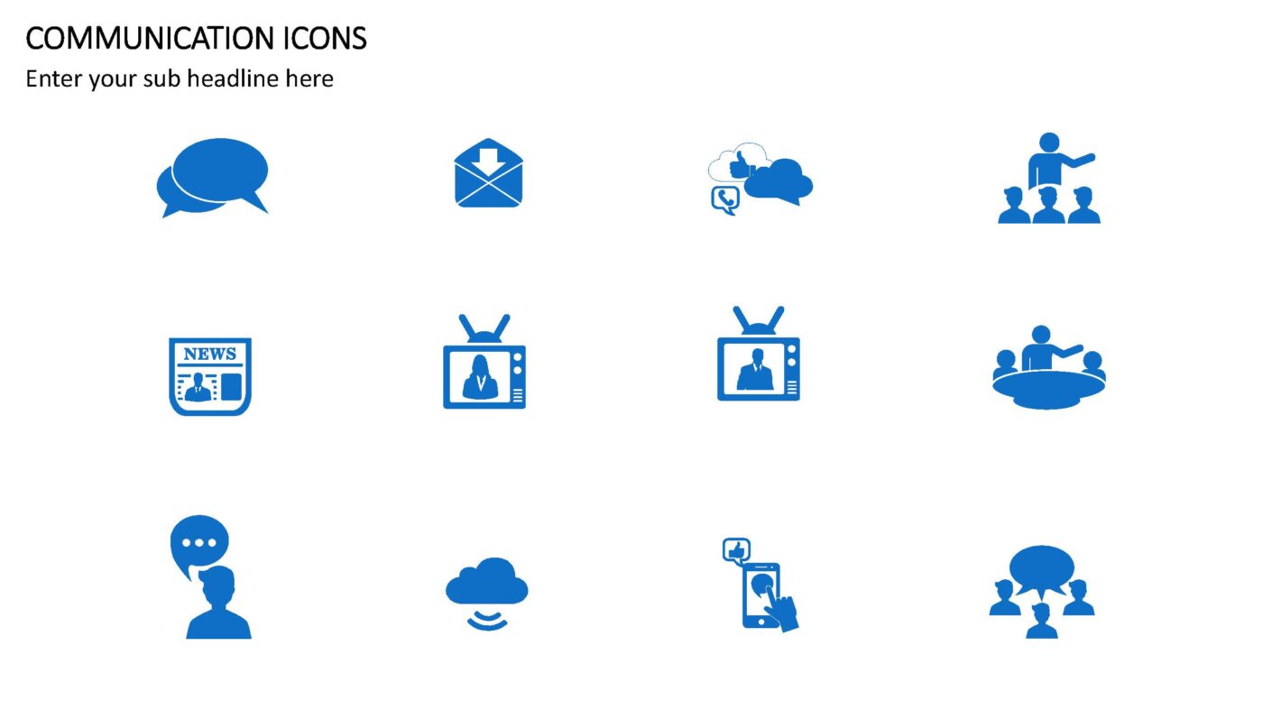 Communication Icons - Vorlage für Powerpoint – Bild 2