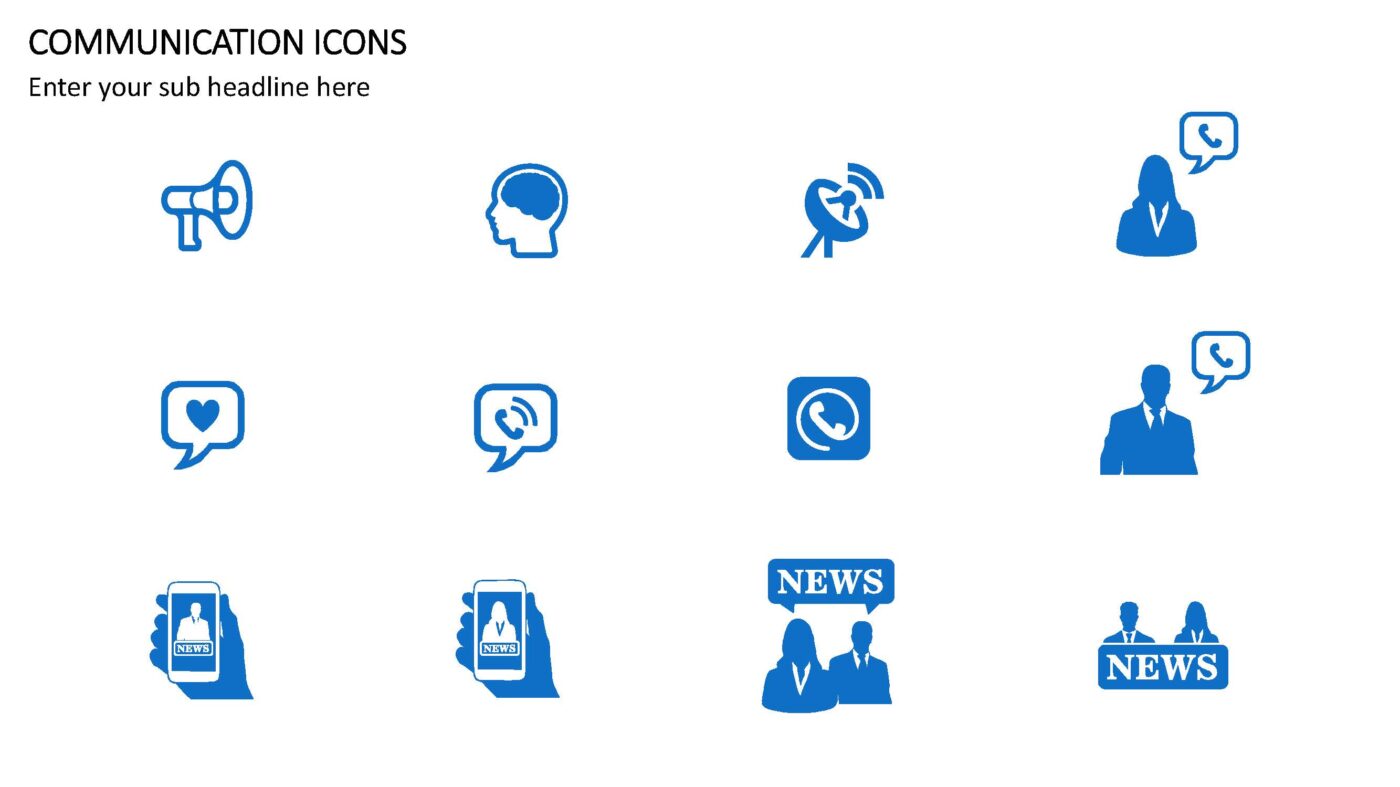 Communication Icons - Vorlage für Powerpoint – Bild 3