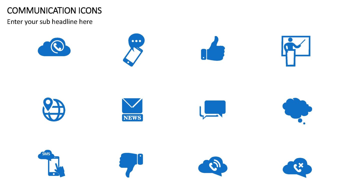 Communication Icons - Vorlage für Powerpoint – Bild 4