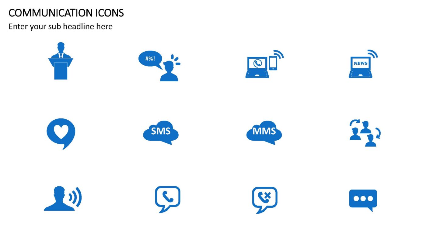 Communication Icons - Vorlage für Powerpoint – Bild 5