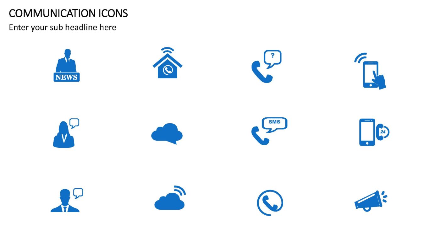 Communication Icons - Vorlage für Powerpoint – Bild 6
