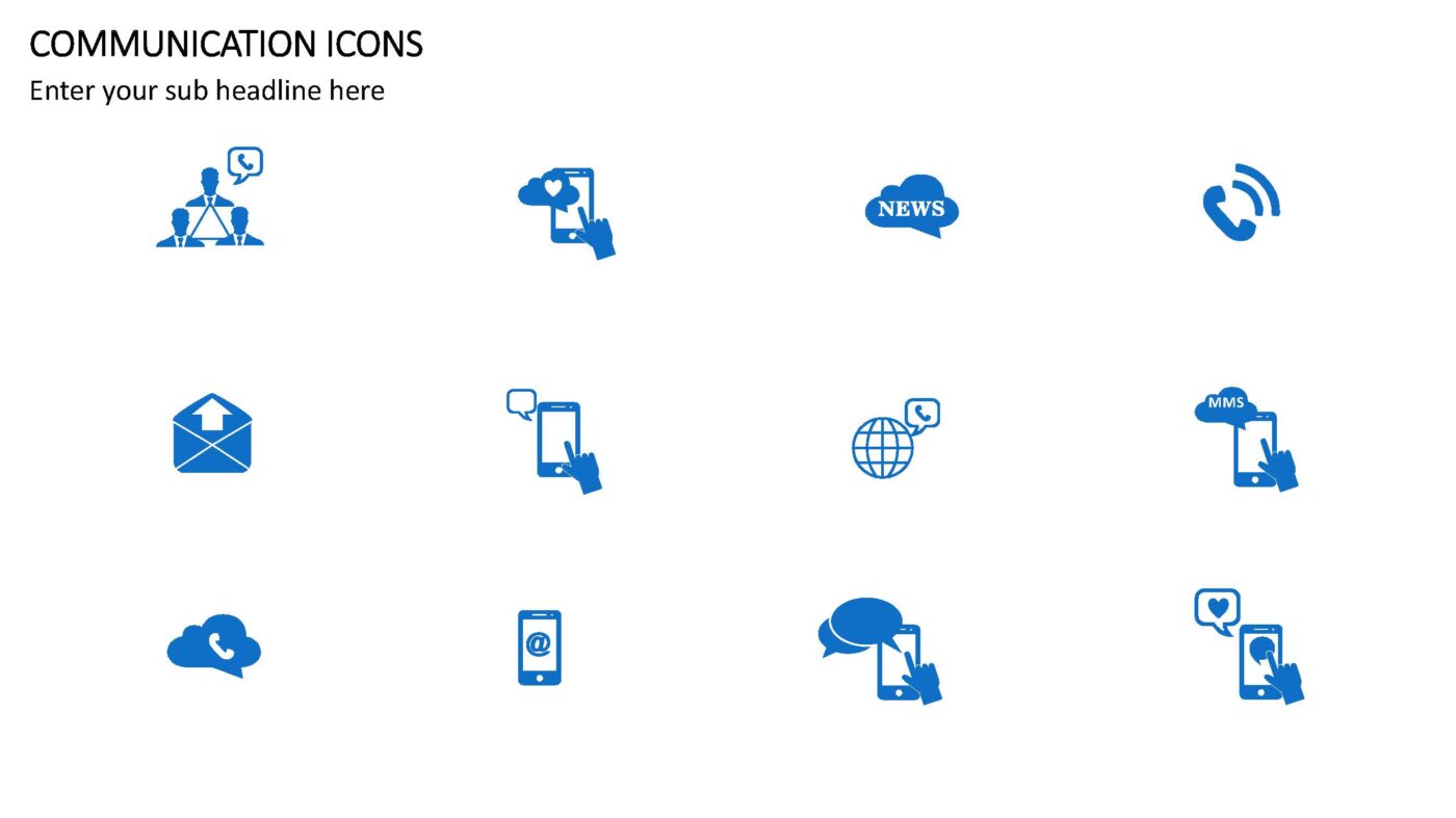 Communication Icons - Vorlage für Powerpoint – Bild 7