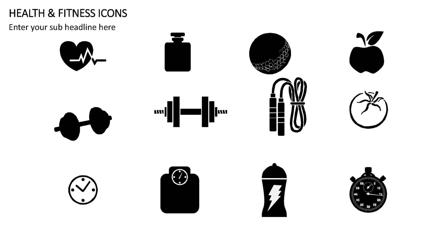 Health & Fitness Icons - Vorlage für Powerpoint – Bild 3