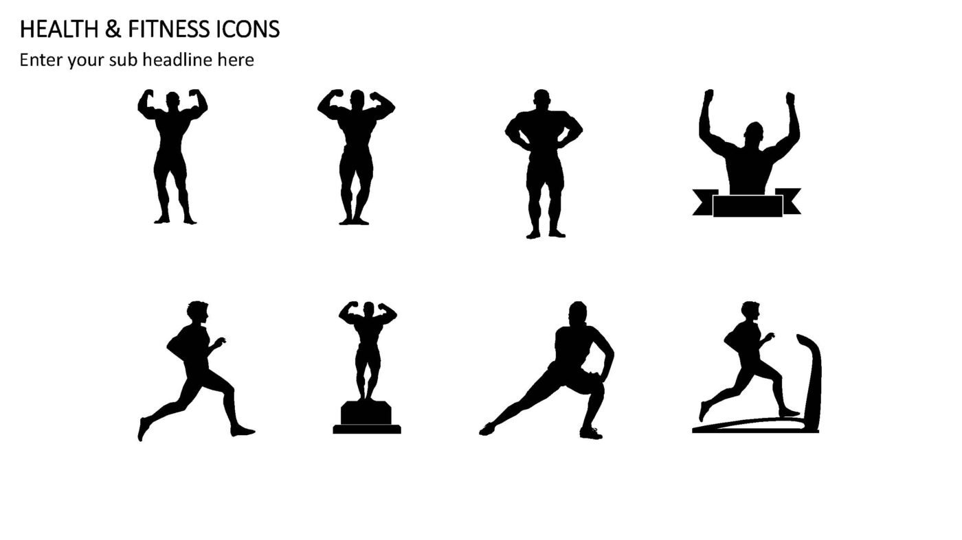 Health & Fitness Icons - Vorlage für Powerpoint – Bild 4