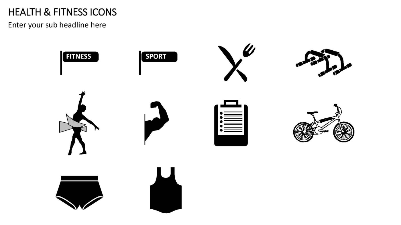 Health & Fitness Icons - Vorlage für Powerpoint – Bild 5