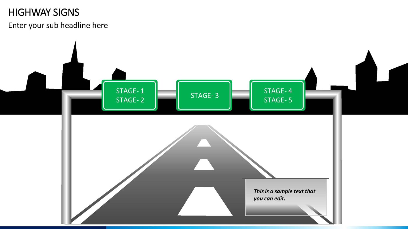 Highway Signs - Vorlage für Powerpoint – Bild 5