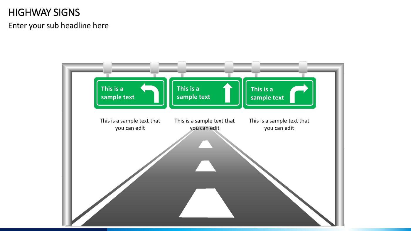 Highway Signs - Vorlage für Powerpoint – Bild 8