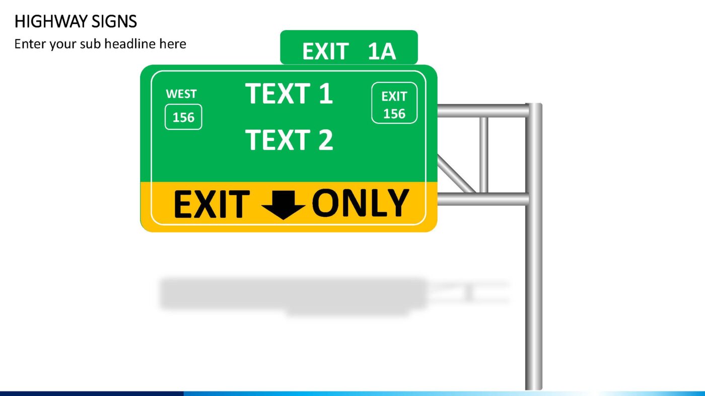 Highway Signs - Vorlage für Powerpoint – Bild 13