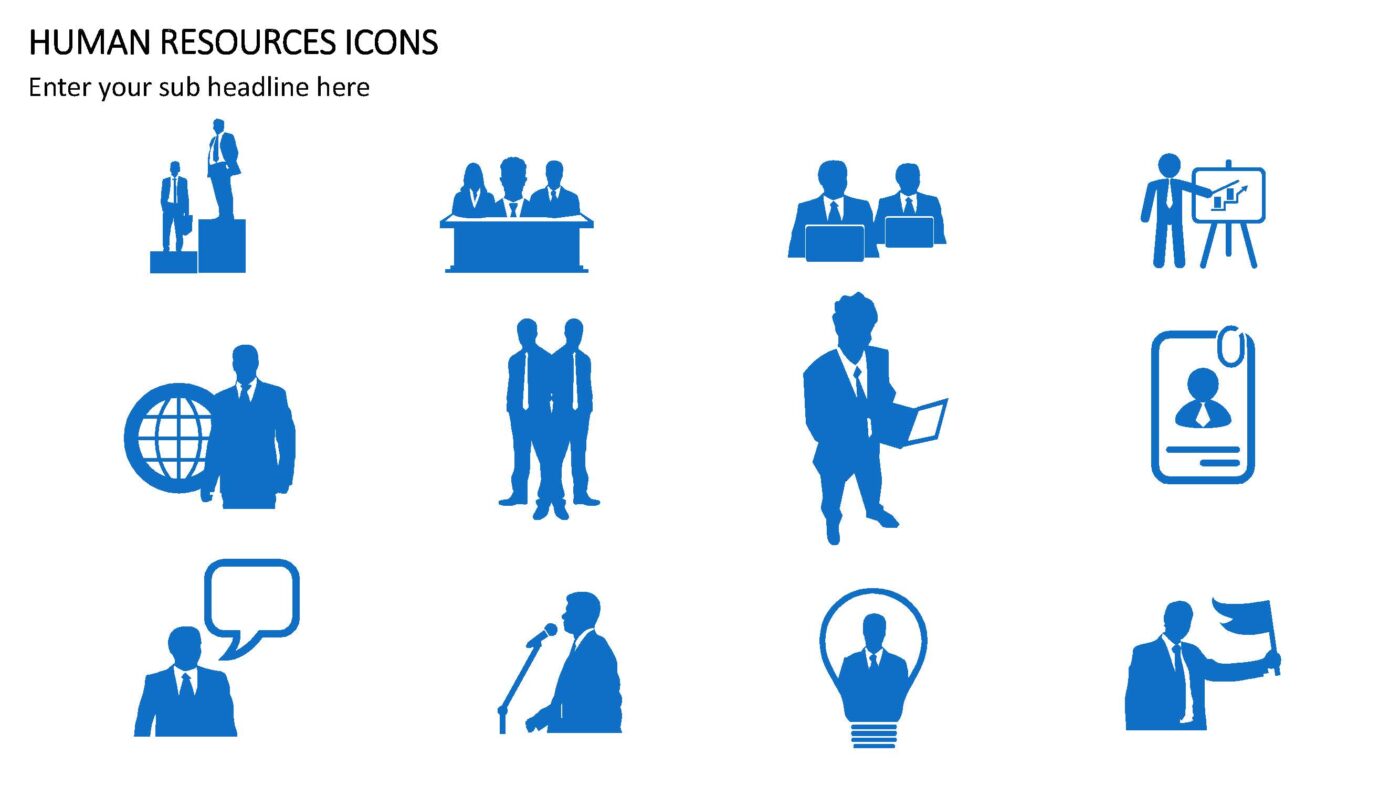 Human Resources Icons - Vorlage für Powerpoint – Bild 2