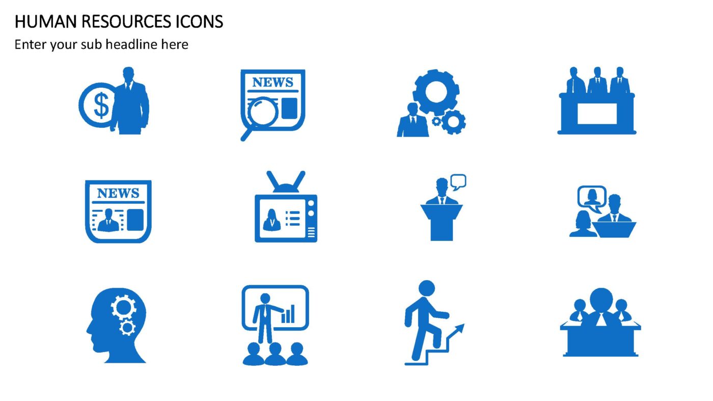 Human Resources Icons - Vorlage für Powerpoint – Bild 3