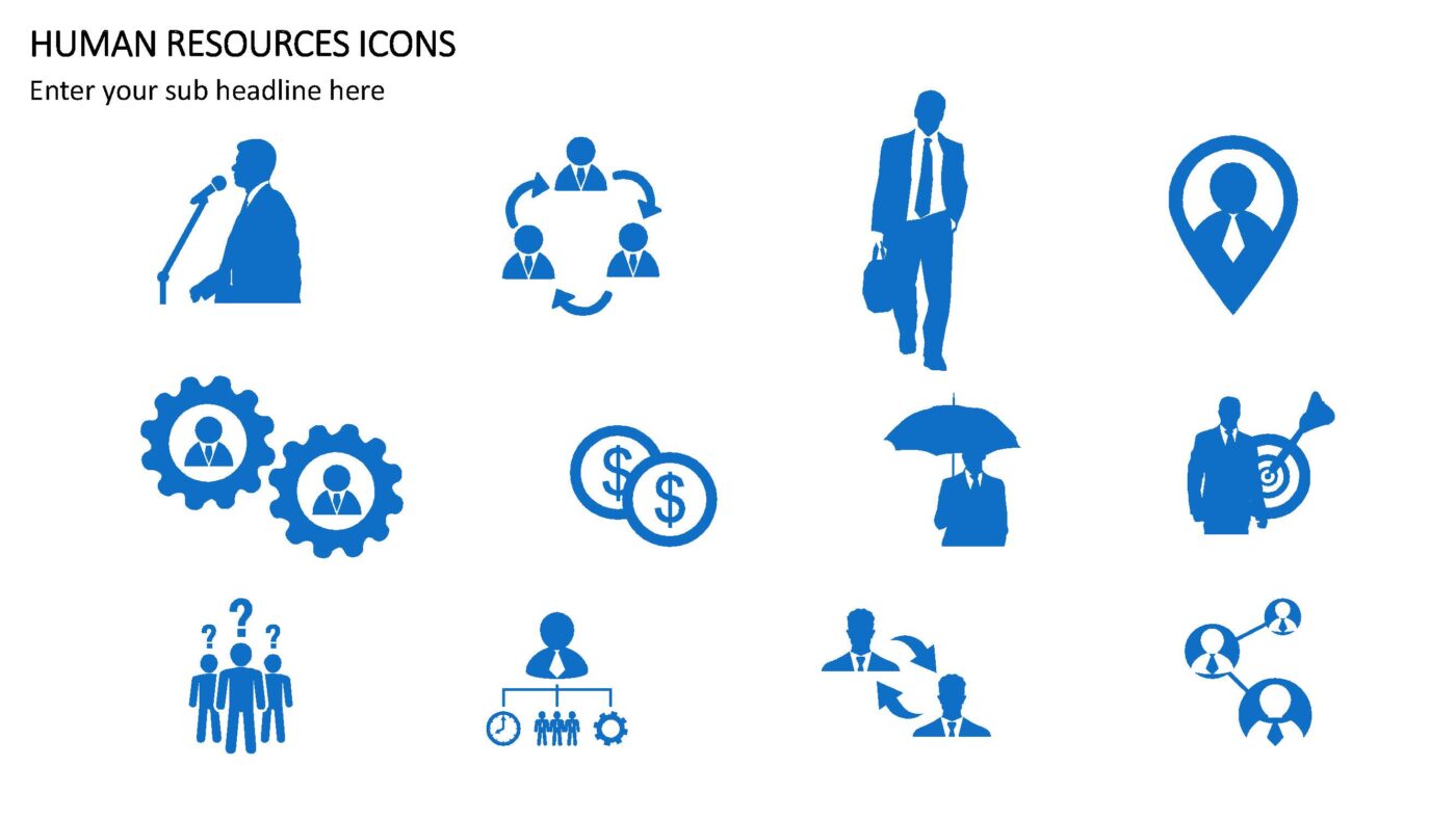Human Resources Icons - Vorlage für Powerpoint – Bild 6
