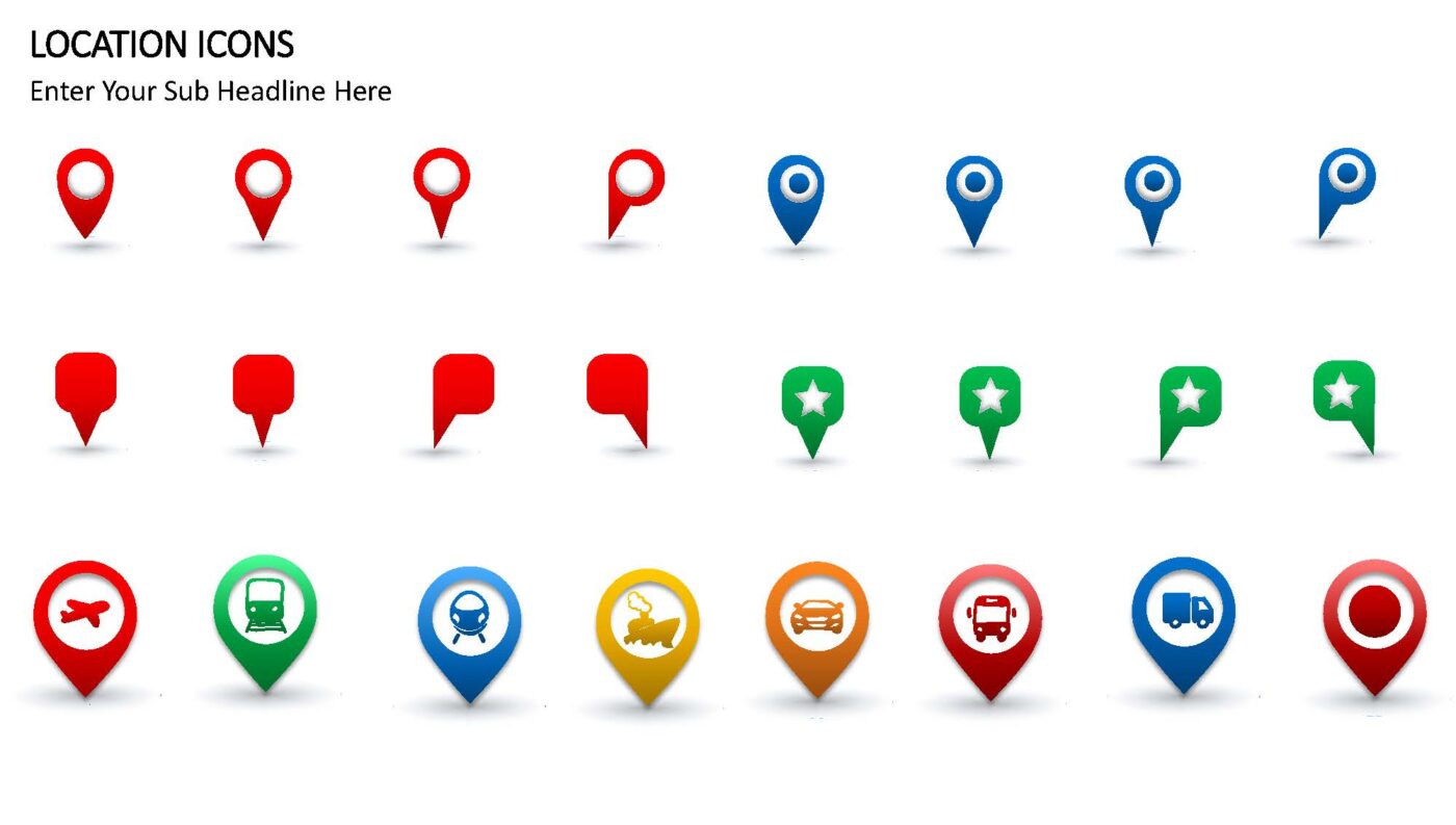 Location Icons - Vorlage für Powerpoint – Bild 3