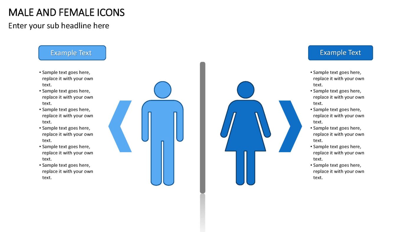 Male & Female Icons - Vorlage für Powerpoint – Bild 3