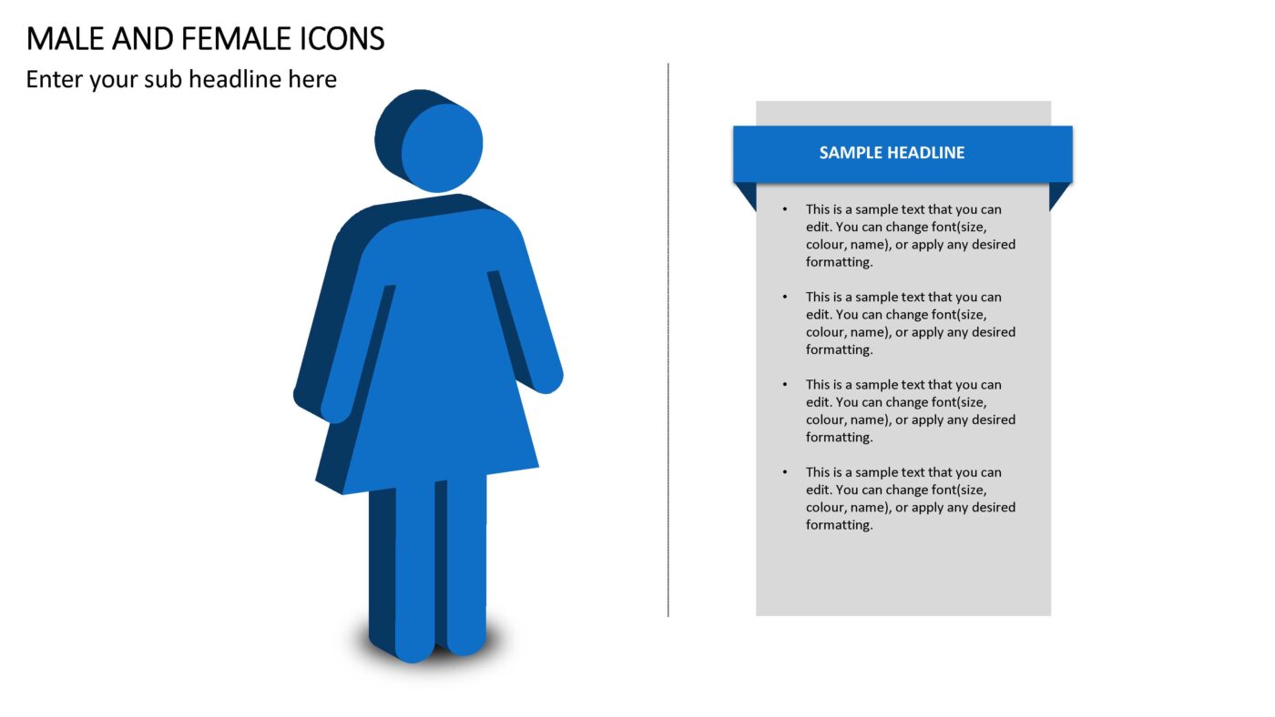 Male & Female Icons - Vorlage für Powerpoint – Bild 4