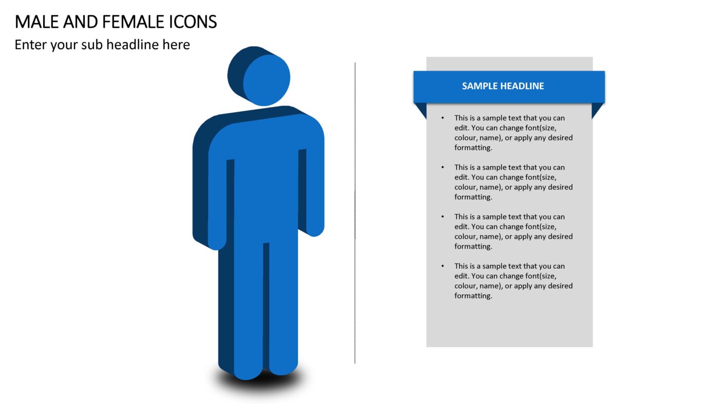 Male & Female Icons - Vorlage für Powerpoint – Bild 5