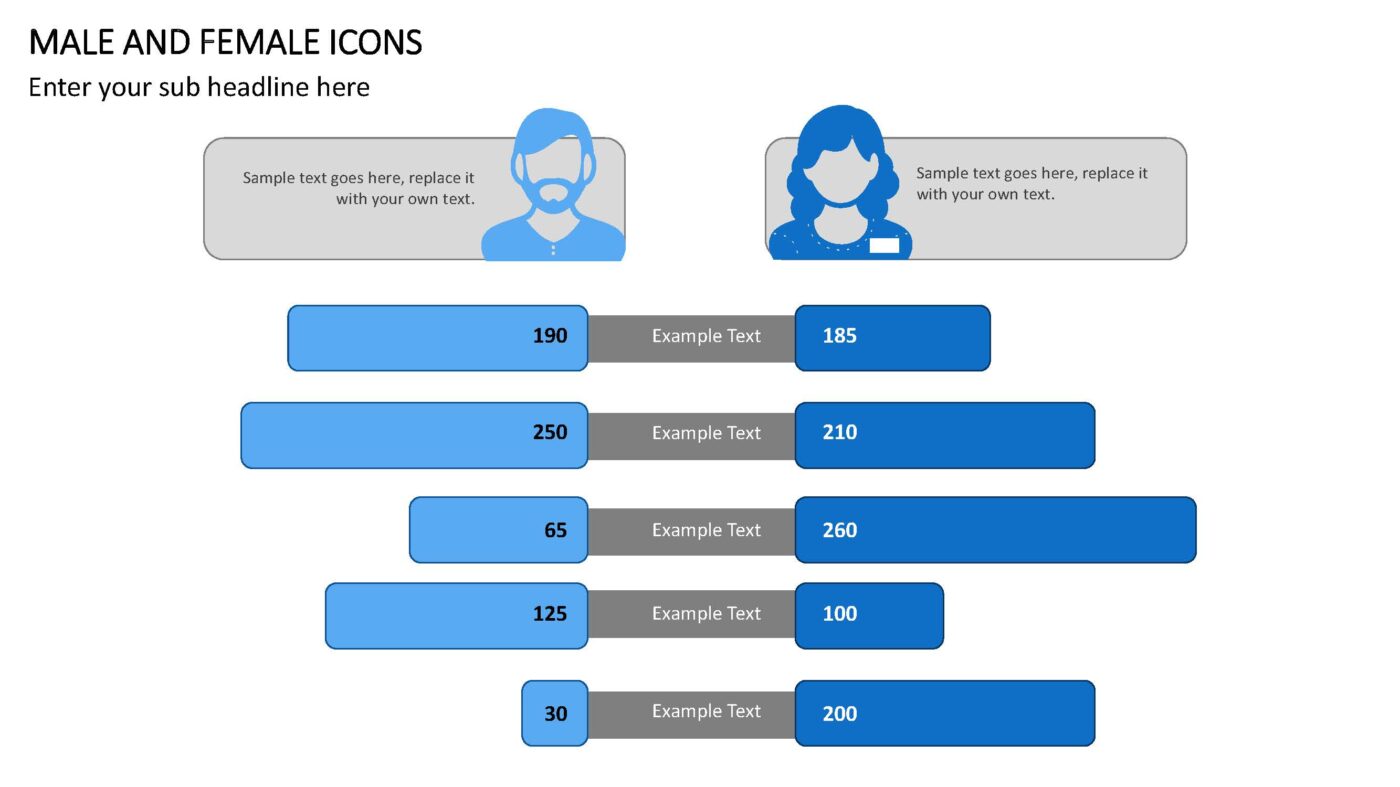 Male & Female Icons - Vorlage für Powerpoint – Bild 7