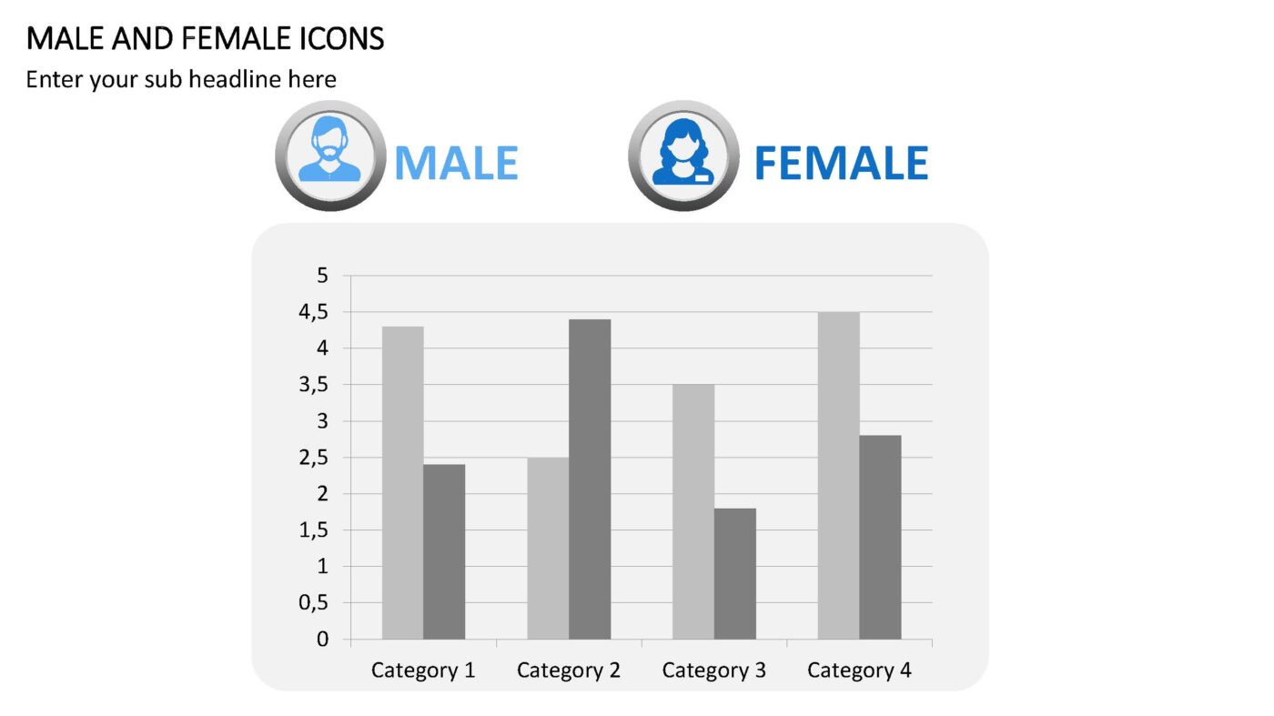 Male & Female Icons - Vorlage für Powerpoint – Bild 8