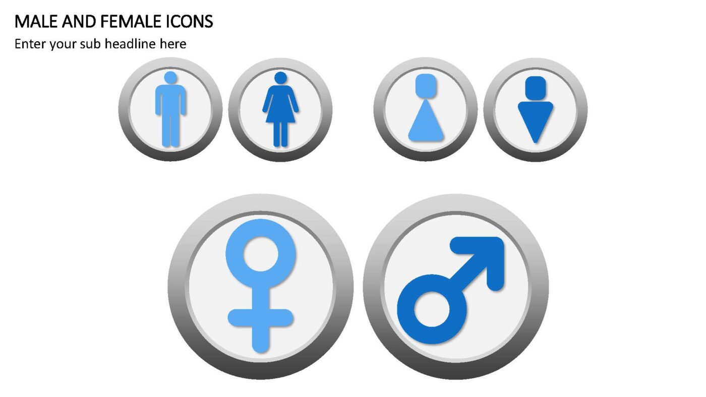 Male & Female Icons - Vorlage für Powerpoint – Bild 9