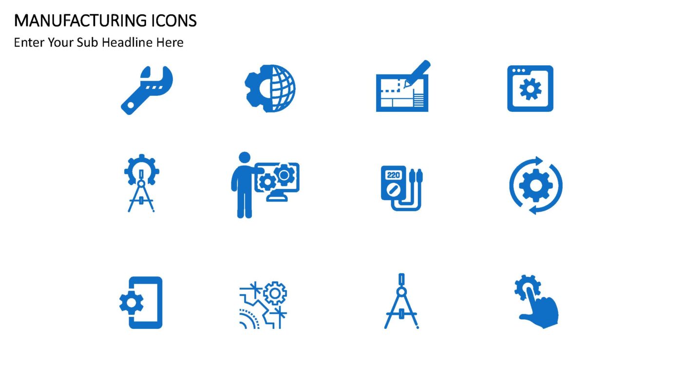 Manufacturing Icons - Vorlage für Powerpoint – Bild 4
