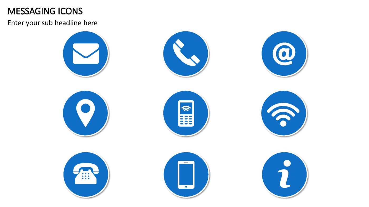 Messaging Icons - Vorlage für Powerpoint – Bild 2