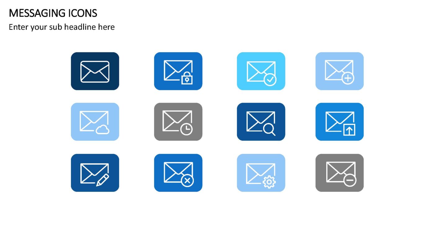 Messaging Icons - Vorlage für Powerpoint – Bild 3