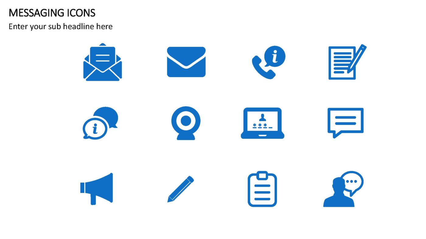 Messaging Icons - Vorlage für Powerpoint – Bild 4