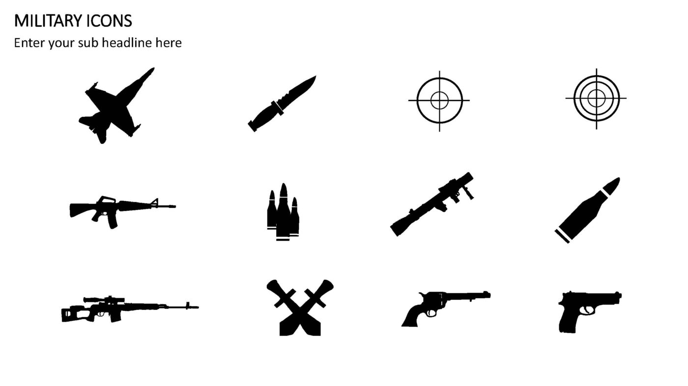 Military Icons - Vorlage für Powerpoint – Bild 4