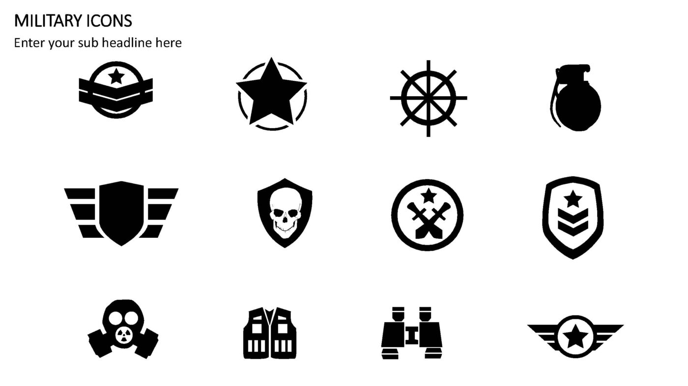 Military Icons - Vorlage für Powerpoint – Bild 5