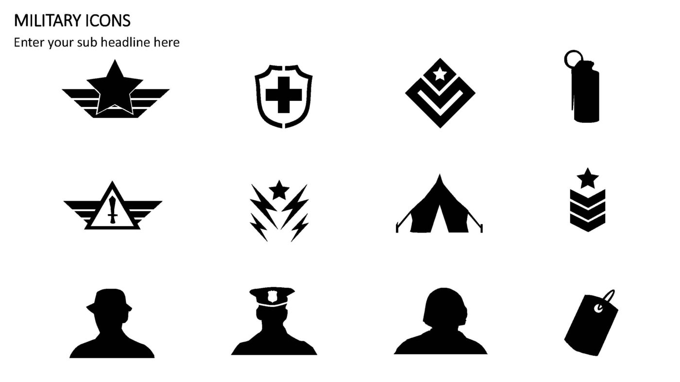 Military Icons - Vorlage für Powerpoint – Bild 6