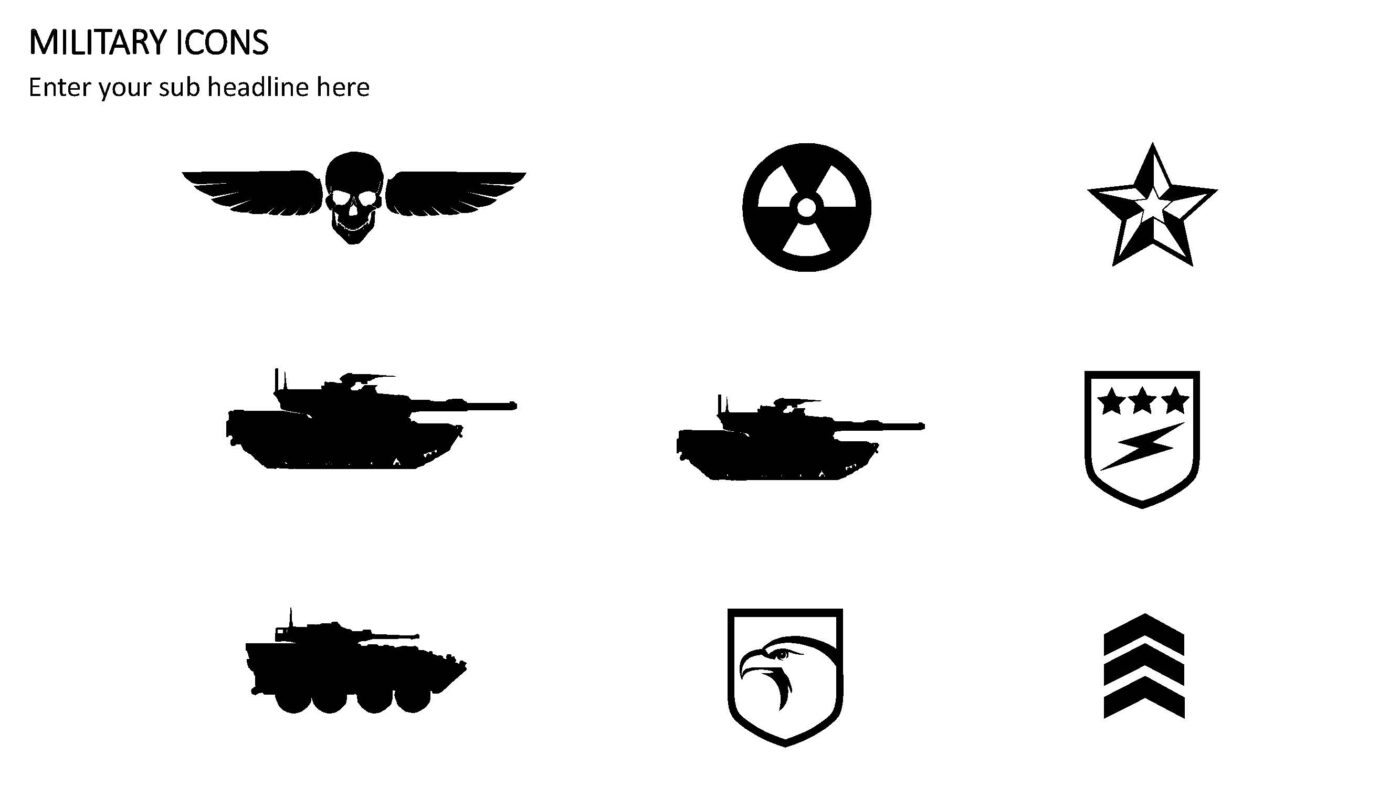 Military Icons - Vorlage für Powerpoint – Bild 7