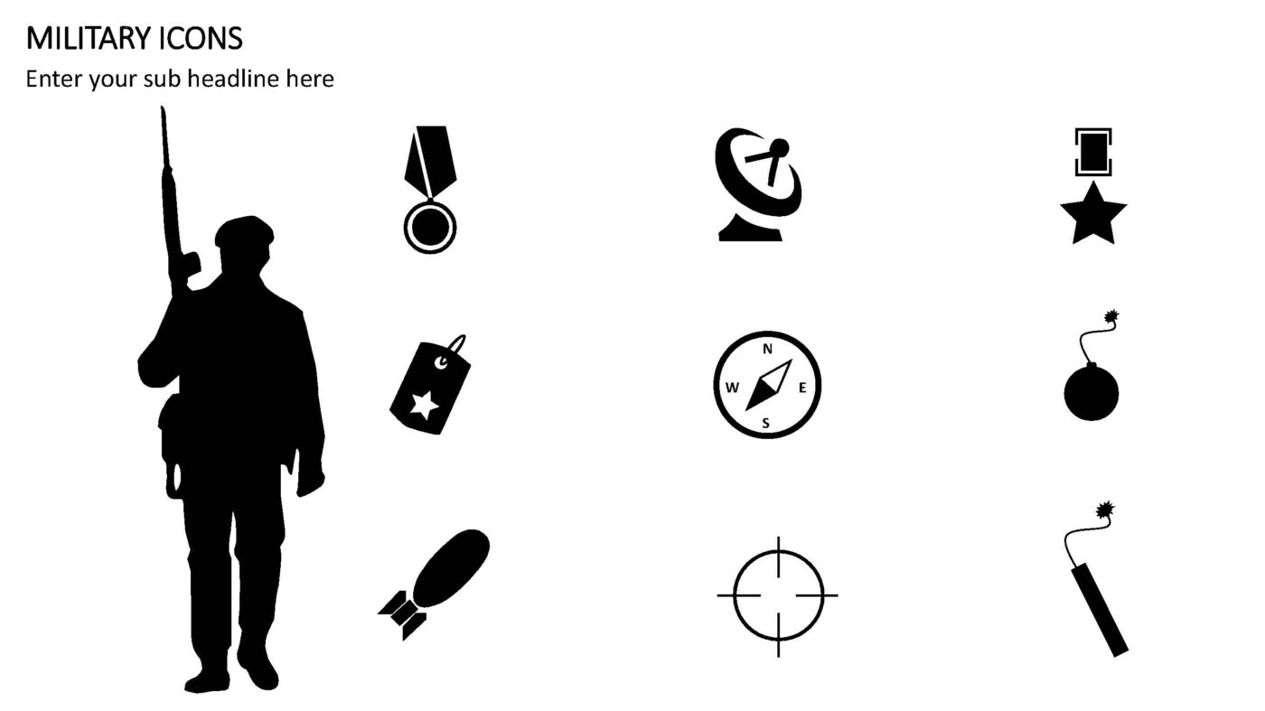 Military Icons - Vorlage für Powerpoint – Bild 8