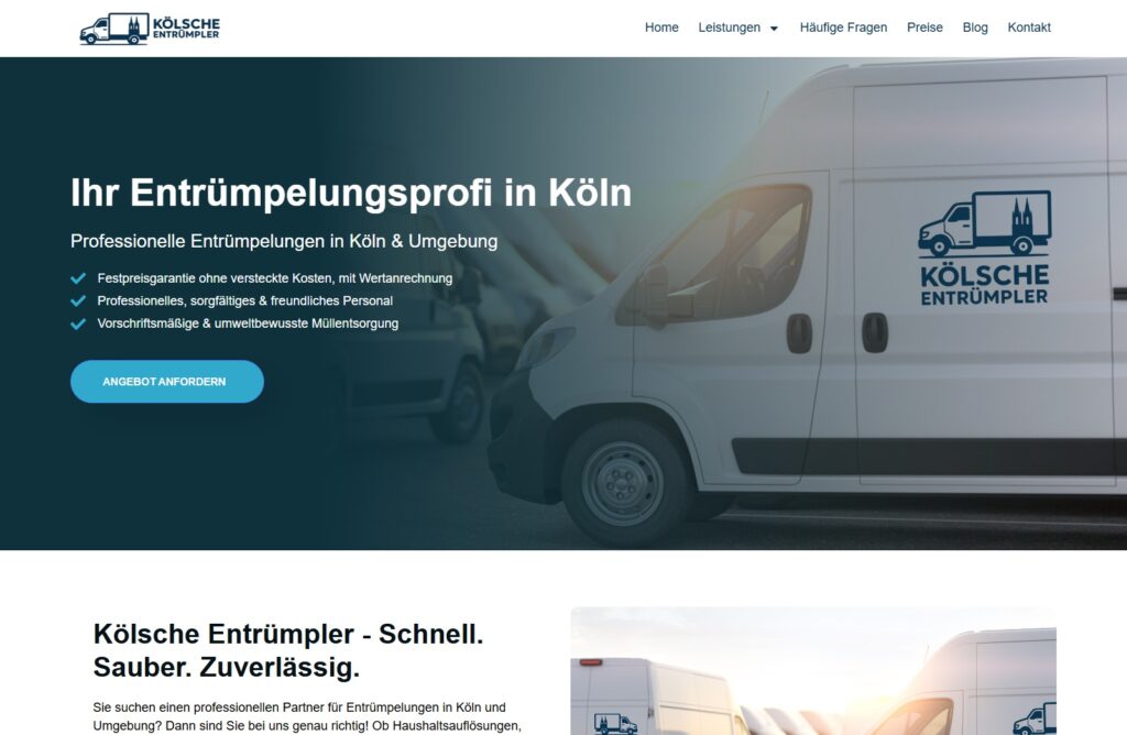 Referenz Kölsche Entrümpler Webdesign