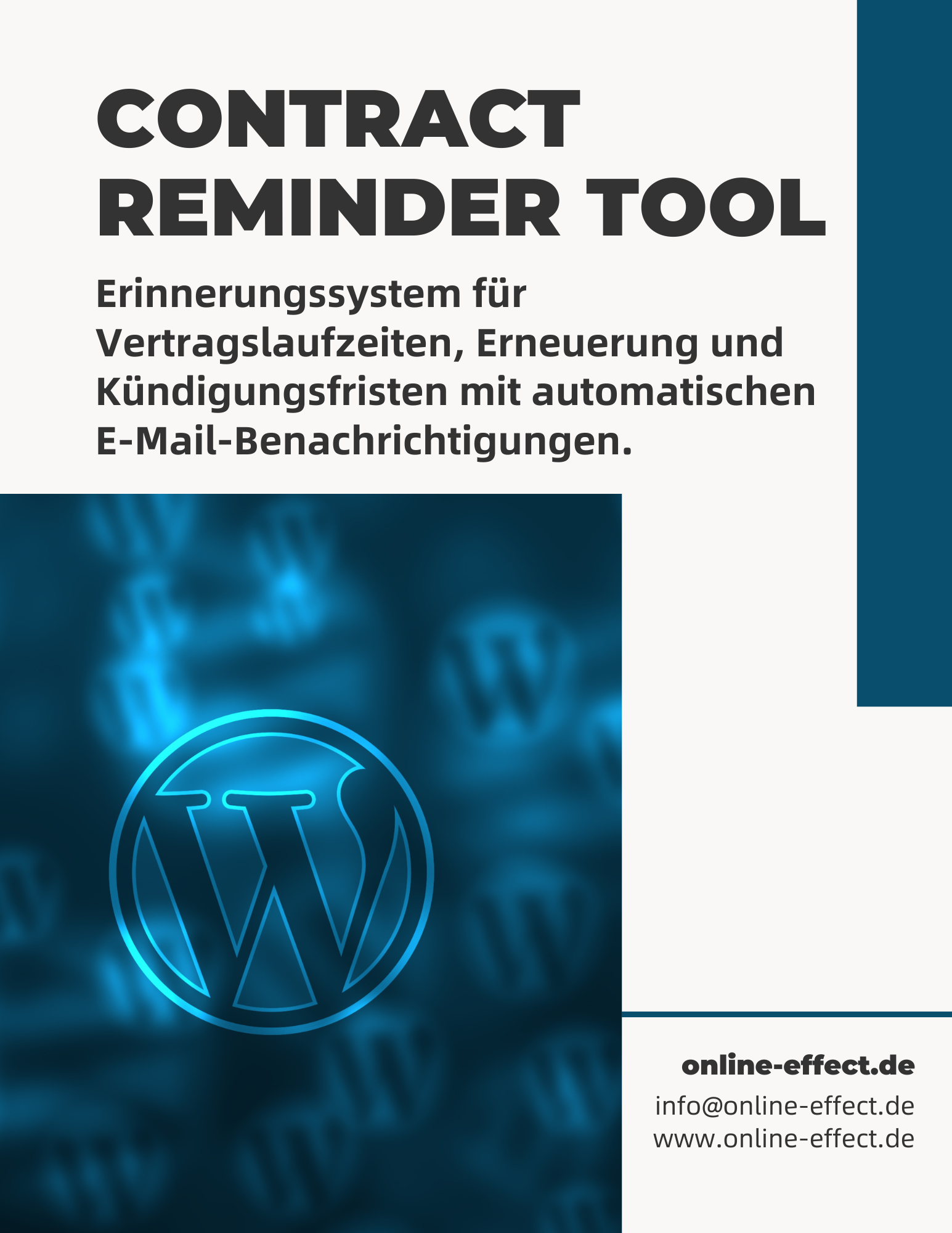 Contract Reminder Tool - WordPress Plugin