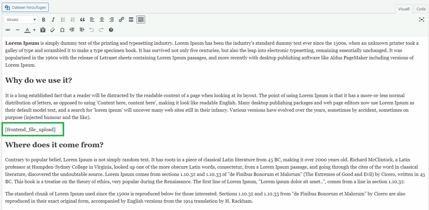 Frontend File Upload - WordPress Plugin – Bild 2