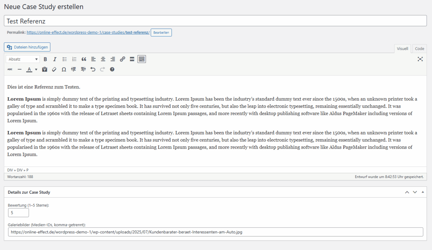 Case Study Generator - WordPress Plugin – Bild 3