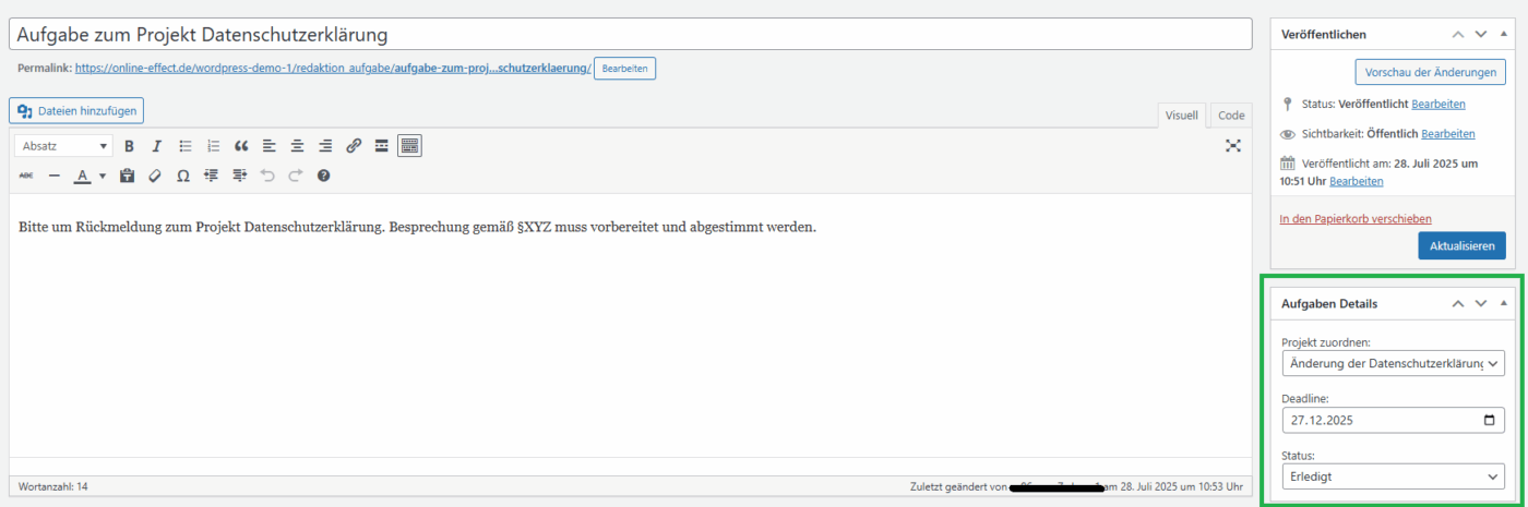 Projektmanagement - WordPress Plugin – Bild 3